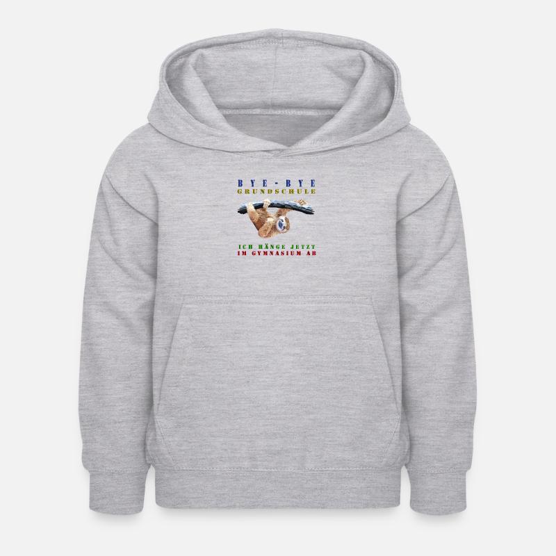 BYE-BYE GRUNDSCHULE - Kinder Hoodie - Hellgrau meliert
