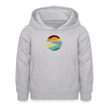 Normandie - Sweat à capuche Enfant - gris clair chiné - Devant - AI Model Kid Female (0cm)