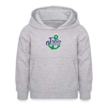 Friesen Junge - Kinder Hoodie - Hellgrau meliert - Vorne - AI Model Kid Female (0cm)