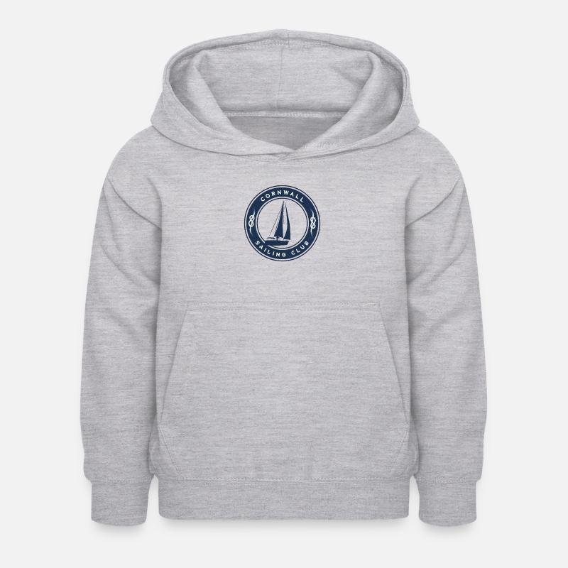 Cornwall sailing - Kids Hoodie - light heather grey