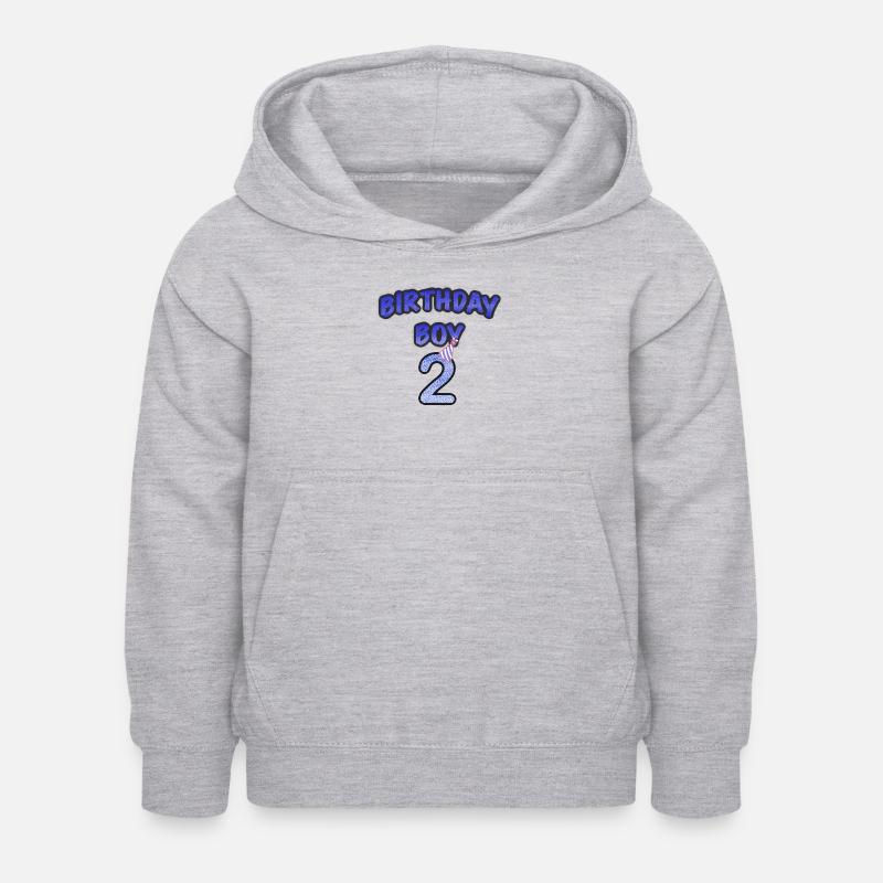 Anniversaire Garçon 2 Ans - Sweat à capuche Enfant - gris clair chiné