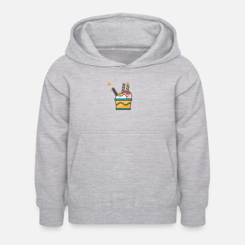Star-Eis - Kinder Hoodie - Hellgrau meliert