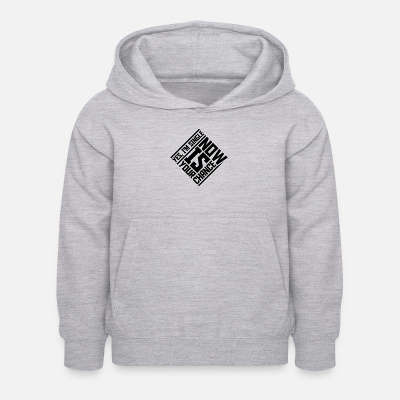célibataire maintenant votre chance - Sweat à capuche Enfant - gris clair chiné