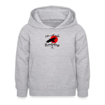 Brandenburg janz weit draussen - Kinder Hoodie - Hellgrau meliert - Vorne - AI Model Kid Female (0cm)