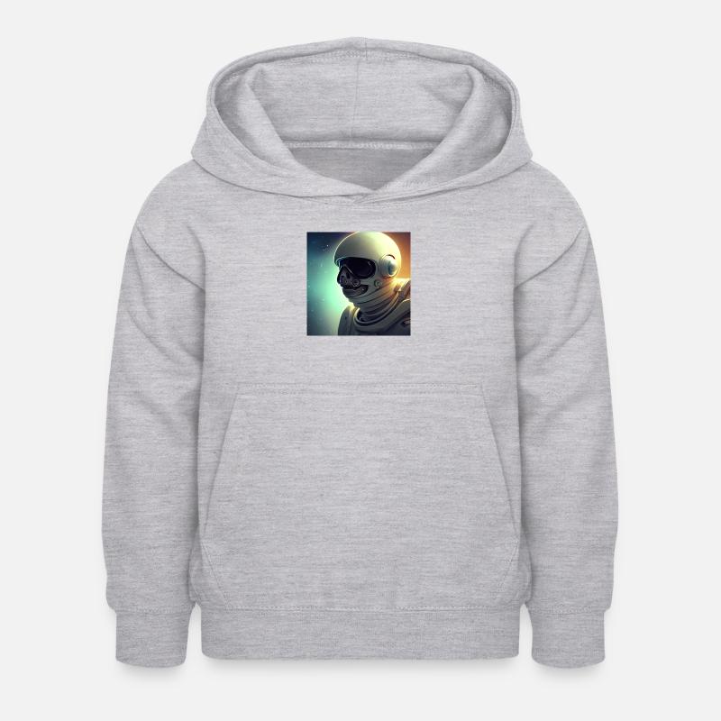 Héros de l’espace - Sweat à capuche Enfant - gris clair chiné