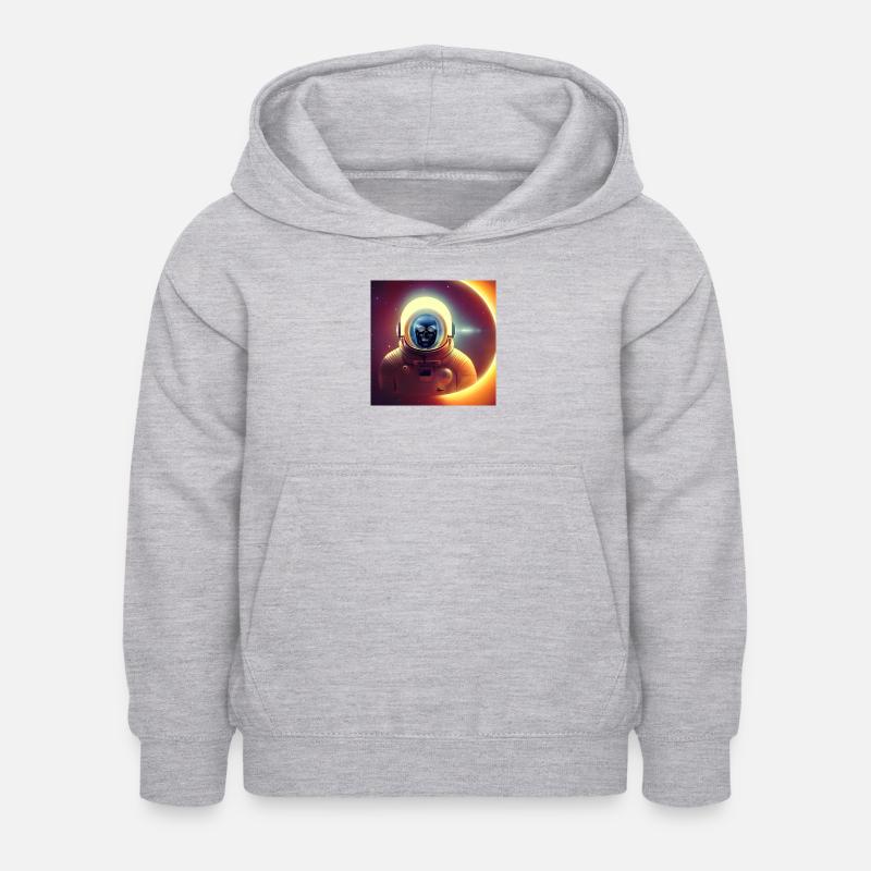 Héros de l’espace - Sweat à capuche Enfant - gris clair chiné