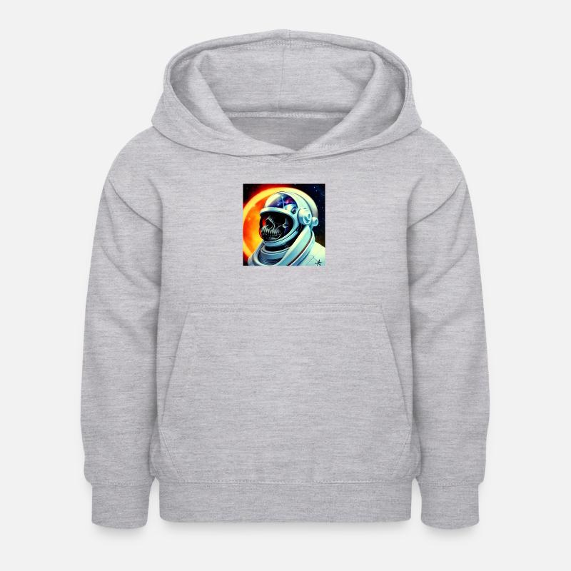 Héros de l’espace - Sweat à capuche Enfant - gris clair chiné