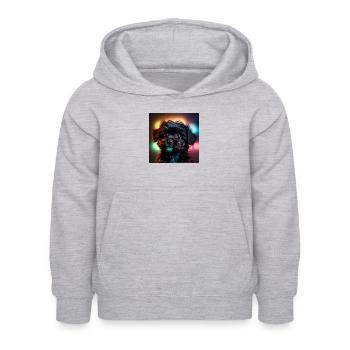 Ein Hund und seine Reflexionen - Kinder Hoodie - Hellgrau meliert - Vorne - AI Model Kid Female (0cm)
