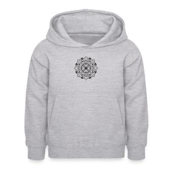 Symbol Geschenk Ornament Mandala Spirit Goa Orient - Kinder Hoodie - Hellgrau meliert - Vorne - AI Model Kid Female (0cm)