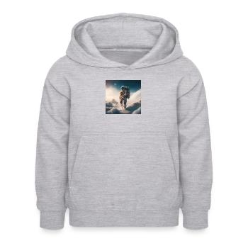 An astronaut walking on clouds - Kids Hoodie - light heather grey - Front - AI Model Kid Female (0cm)