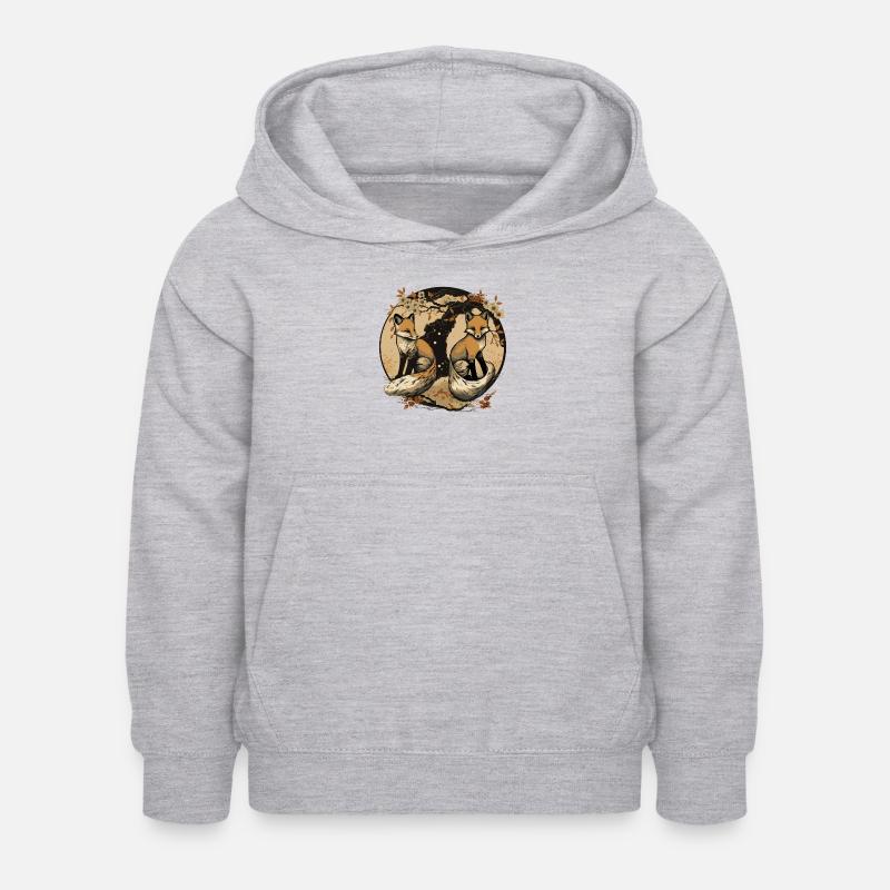 FOX 4 - Kinder Hoodie - Hellgrau meliert