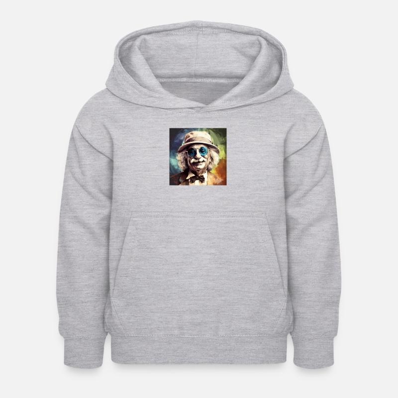 Albert - Kinder Hoodie - Hellgrau meliert
