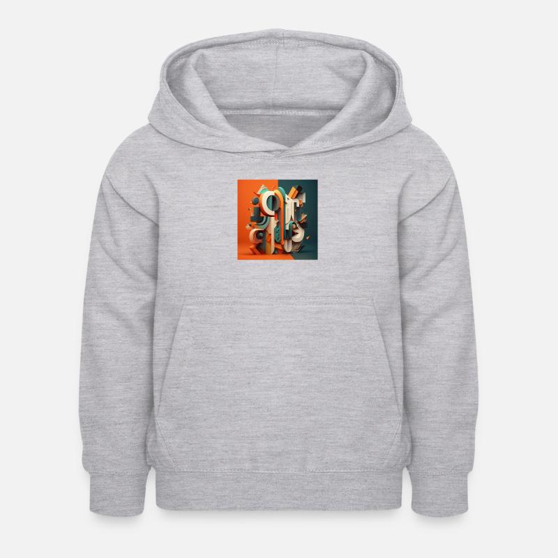 Graffiti - Sweat à capuche Enfant - gris clair chiné