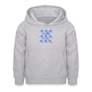 Krank und Flut dieser Hacken - Kinder Hoodie - Hellgrau meliert - Vorne - AI Model Kid Female (0cm)