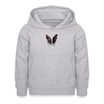 Angelwings,Wings,Dark,Colorful,Darkangel, Gothic,Lion - Sweat à capuche Enfant - gris clair chiné - Devant - AI Model Kid Female (0cm)