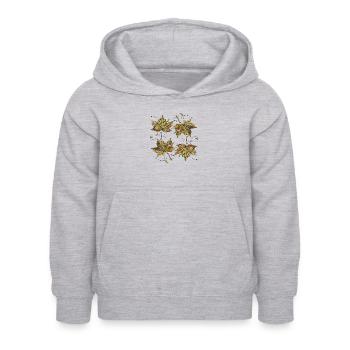 feuilles - Sweat à capuche Enfant - gris clair chiné - Devant - AI Model Kid Female (0cm)
