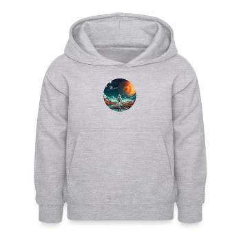 Spaceman um All, Astronauten Geschenk - Kinder Hoodie - Hellgrau meliert - Vorne - AI Model Kid Female (0cm)