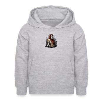 Der Ritterritter - Kinder Hoodie - Hellgrau meliert - Vorne - AI Model Kid Female (0cm)