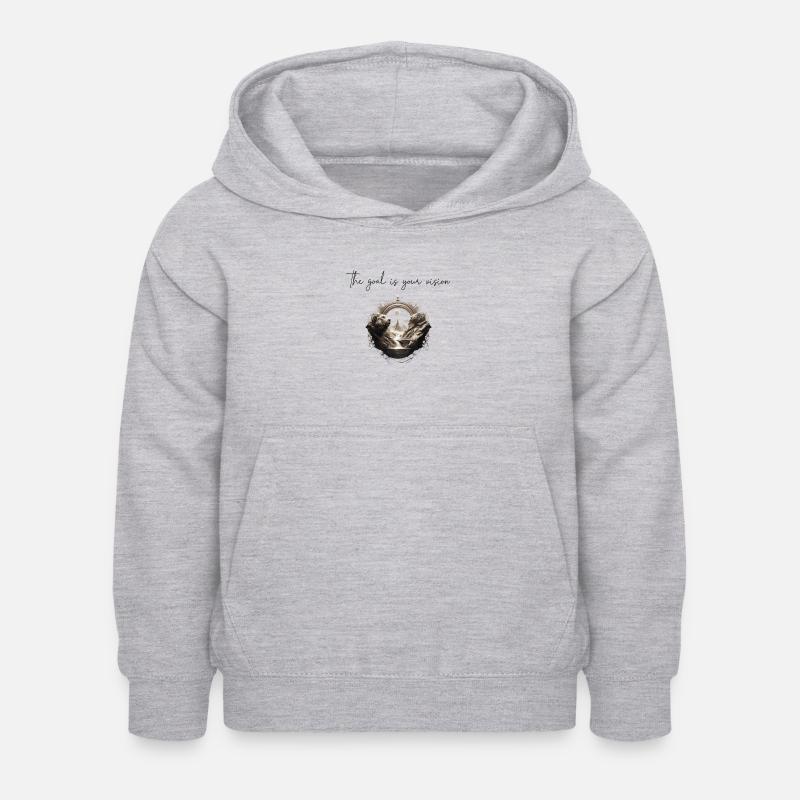 L’objectif, c’est votre vision - Sweat à capuche Enfant - gris clair chiné