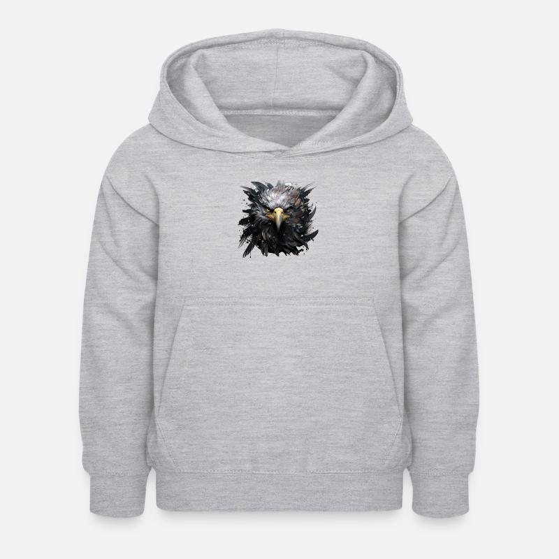 L'aigle Royal - Sweat à capuche Enfant - gris clair chiné