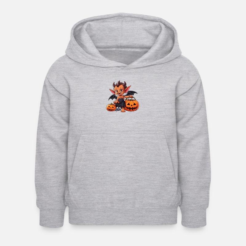 Halloween Devil - Kids Hoodie - light heather grey
