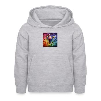 Image 7 - Sweat à capuche Enfant - gris clair chiné - Devant - AI Model Kid Female (0cm)