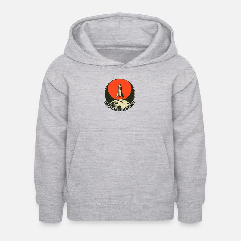 Moooooon - Sweat à capuche Enfant - gris clair chiné