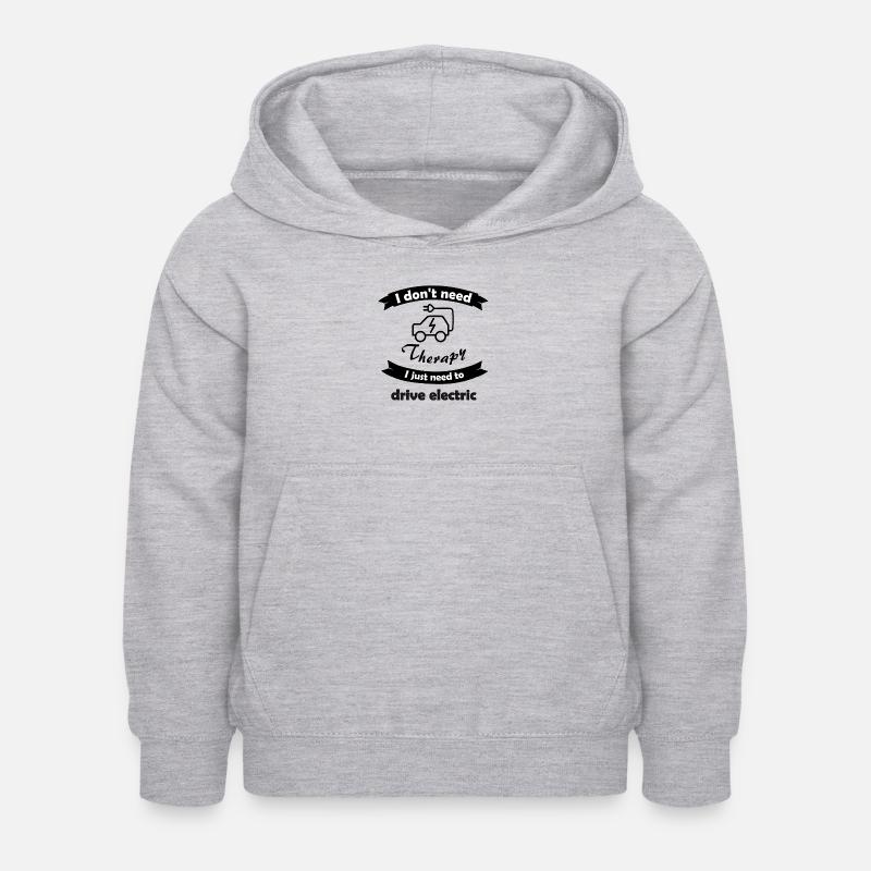 Conduire des voitures électriques - Sweat à capuche Enfant - gris clair chiné