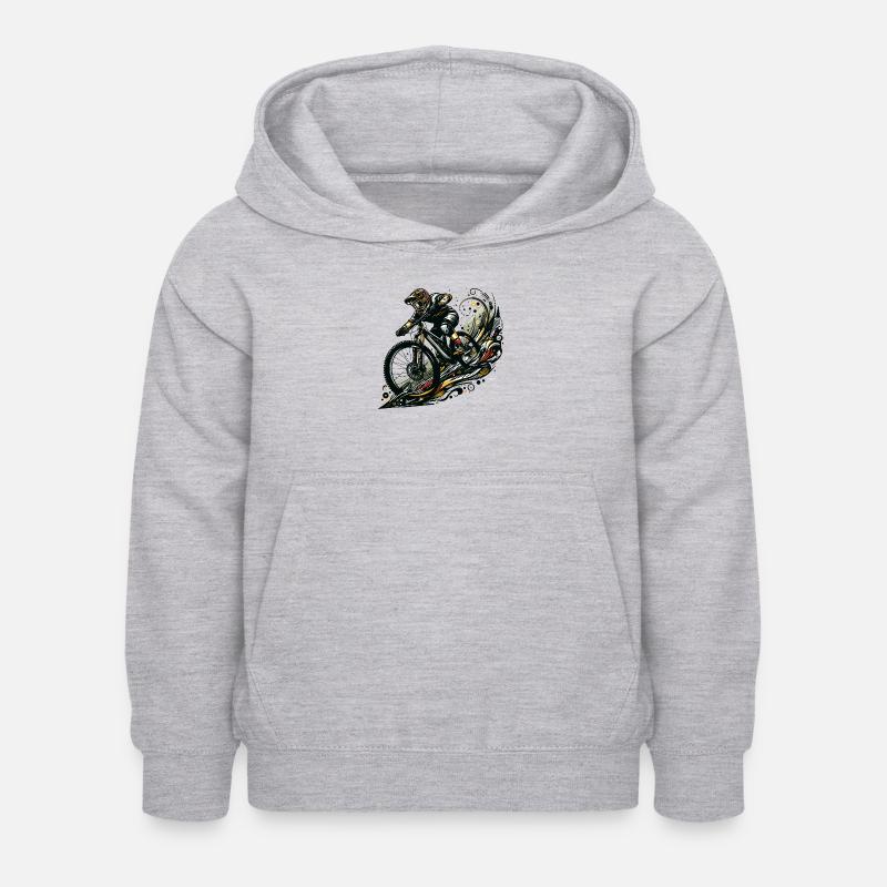 VTT VTT Descente Cadeau - Sweat à capuche Enfant - gris clair chiné