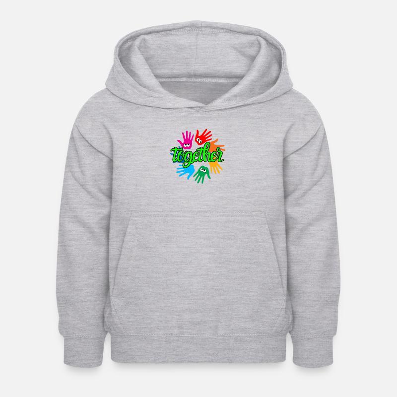 ensemble - Sweat à capuche Enfant - gris clair chiné
