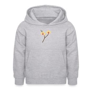 Yellow Orchid - Kids Hoodie - light heather grey - Front - AI Model Kid Female (0cm)