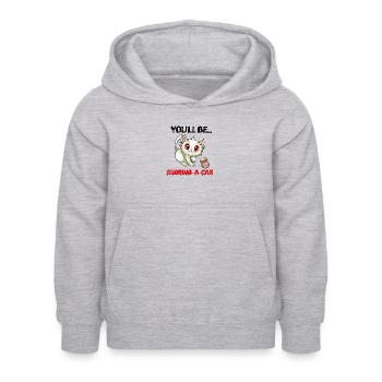 Cat Treat - Snack Attack - Kids Hoodie - light heather grey - Front - AI Model Kid Female (0cm)