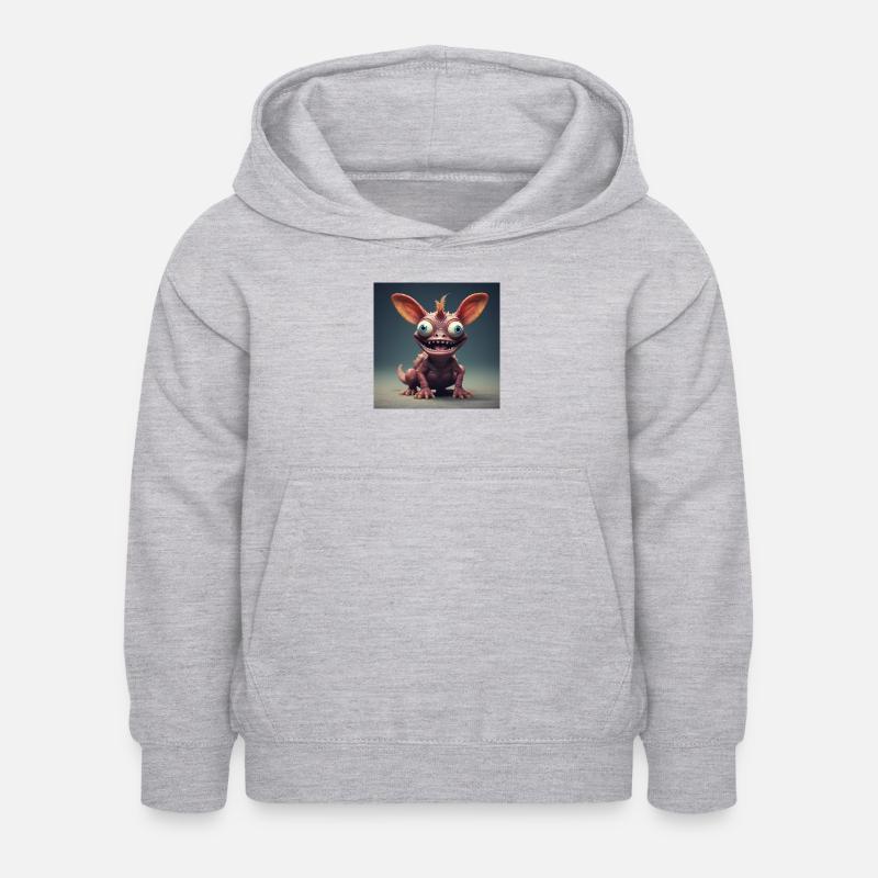 Créature joyeuse - Sweat à capuche Enfant - gris clair chiné