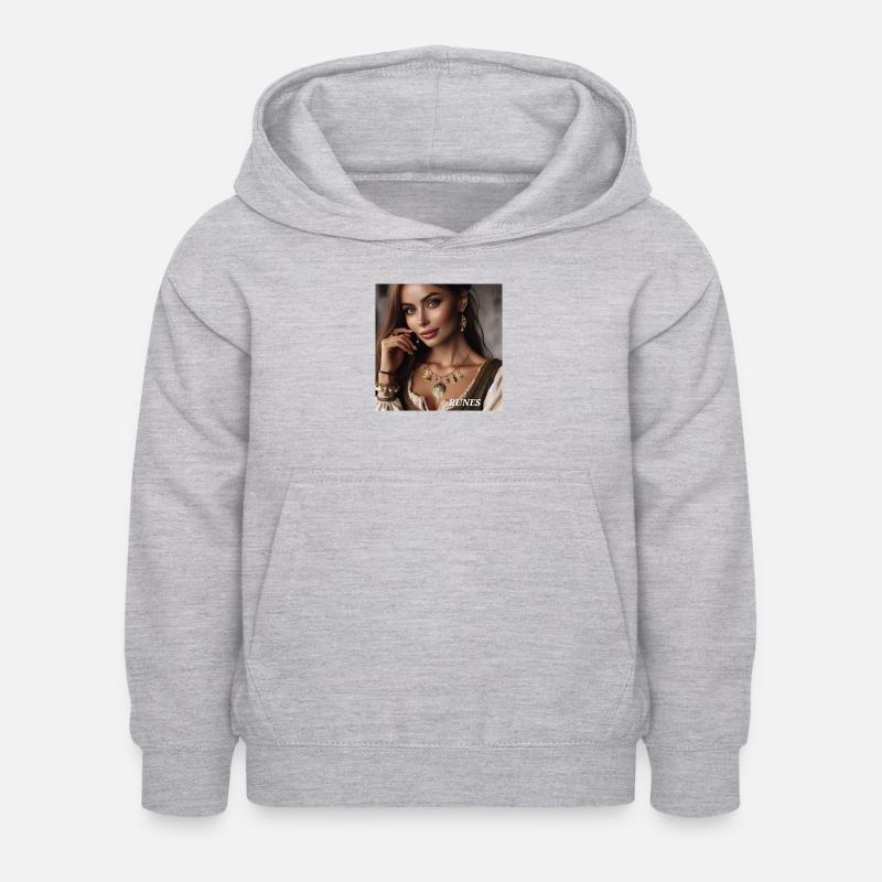 Runes - Sweat à capuche Enfant - gris clair chiné