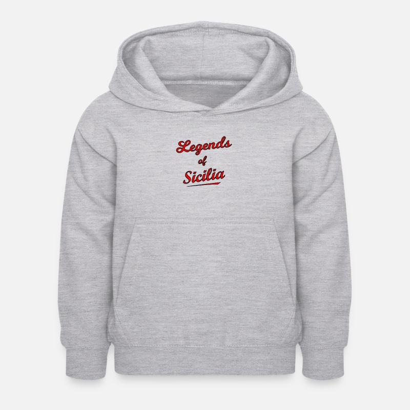 Les héros de la Sicile - Sweat à capuche Enfant - gris clair chiné