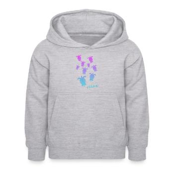 Schildkröten Turtle Relax chill out - Kinder Hoodie - Hellgrau meliert - Vorne - AI Model Kid Female (0cm)