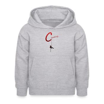 Klettern Kletterer Climbing Abseilen - Kinder Hoodie - Hellgrau meliert - Vorne - AI Model Kid Female (0cm)