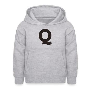 Q - Kids Hoodie - light heather grey - Front - AI Model Kid Female (0cm)