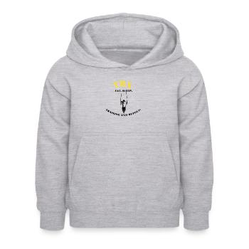 TRX EAT SLEEP Formation d’idées cadeaux - Sweat à capuche Enfant - gris clair chiné - Devant - AI Model Kid Female (0cm)