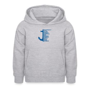Seepfadfindergesetz Gelübde - Kinder Hoodie - Hellgrau meliert - Vorne - AI Model Kid Female (0cm)