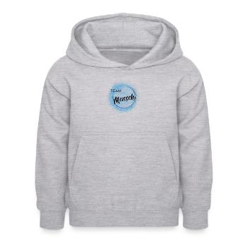 Team Mensch - Positives Denken - Kinder Hoodie - Hellgrau meliert - Vorne - AI Model Kid Female (0cm)
