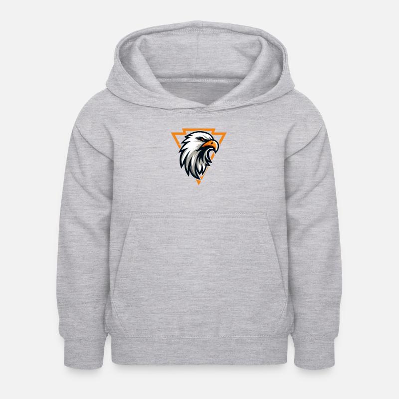 Tête d’aigle - Sweat à capuche Enfant - gris clair chiné