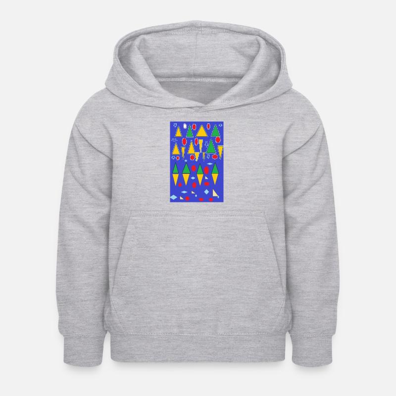 de charmantes figures géométriques - Sweat à capuche Enfant - gris clair chiné