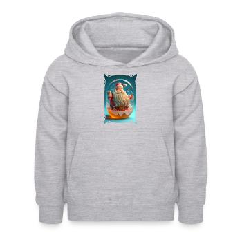 Weihnachtsmann-Gelee - Kinder Hoodie - Hellgrau meliert - Vorne - AI Model Kid Female (0cm)