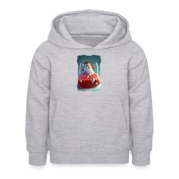 Weihnachtsmann-Gelee - Kinder Hoodie - Hellgrau meliert - Vorne - AI Model Kid Female (0cm)