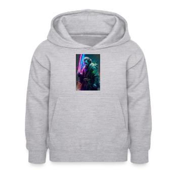 Sabre laser - Sweat à capuche Enfant - gris clair chiné - Devant - AI Model Kid Female (0cm)