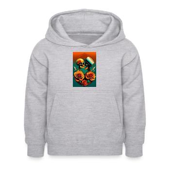 Amour infini - Sweat à capuche Enfant - gris clair chiné - Devant - AI Model Kid Female (0cm)