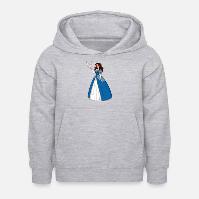 Valena - Sweat à capuche Enfant - gris clair chiné