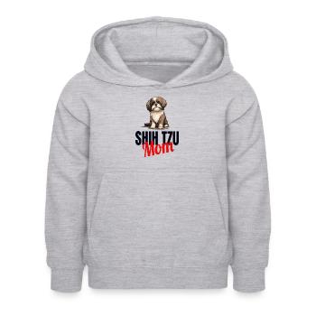 Shih Tzu Löwenhunde Chrysanthemenhund Shih Tzu - Kinder Hoodie - Hellgrau meliert - Vorne - AI Model Kid Female (0cm)
