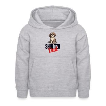Shih Tzu Löwenhunde Chrysanthemenhund Shih Tzu - Kinder Hoodie - Hellgrau meliert - Vorne - AI Model Kid Female (0cm)